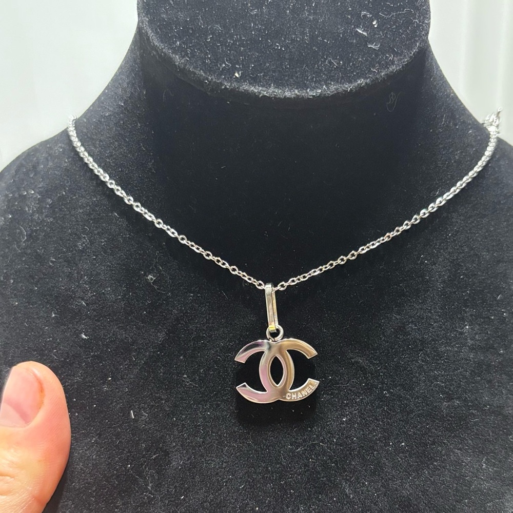 stainless steel Silver charm Necklace